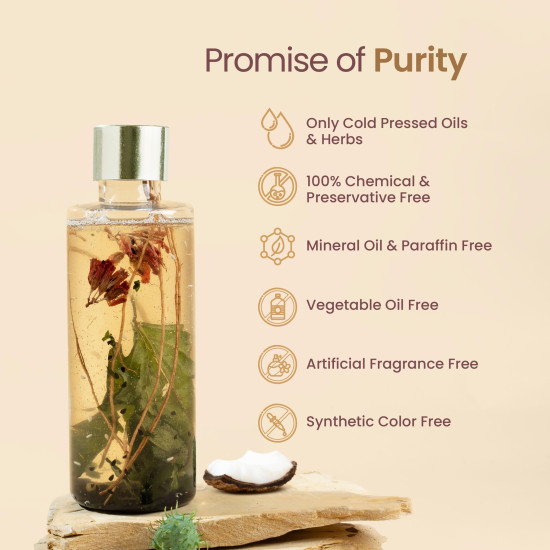 Nat Habit Castor Coconut Dasabuti Hair Oil for Length & Strenghting, Hair Cuticle & Retain Moisture, 200ml Nat Habit Castor Coconut Dasabuti Hair Oil for Length & Strenghting, Hair Cuticle & Retain Moisture, 200ml