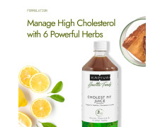 Kapiva Cholest Fit Juice | Modern Ayurvedic Cholesterol Care | 1000 ML X 1 Month Pack | 6 Herbs - Arjuna Chhaal, Garlic, Apple Cider Vinegar| Helps Reduce Cholesterol