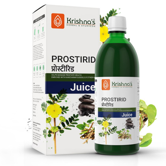 KRISHNA'S HERBAL & AYURVEDA Prostirid Juice, Enriched With 9 Other Herbs, No Artificial Colors or Flavors, 1000 Ml - (Pack of 1)