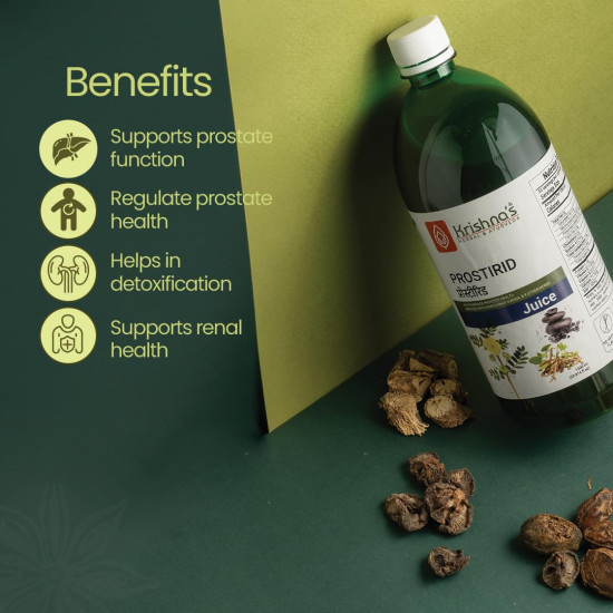KRISHNA'S HERBAL & AYURVEDA Prostirid Juice, Enriched With 9 Other Herbs, No Artificial Colors or Flavors, 1000 Ml - (Pack of 1)
