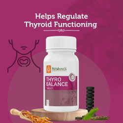 Krishna's Thyro Balance Tablets – Herbal & Non-GMO Formula - 60 Tablet (Pack of 1)