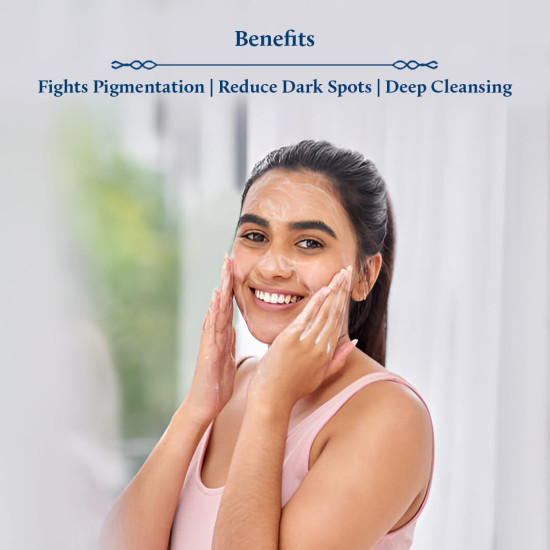 Blue Nectar 2% Kojic Acid Face Wash for Pigmentation | Gentle Cleanser for Face for Oily, Dry & Sensitive Skin | Natural Face Wash for Women & Men (11 Herbs, 100ml)