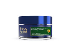 Blue Nectar Under Eye Cream for Dark Circles for Men | Natural Niacinamide Cream from Papaya & Potato | Effective for Wrinkles, Fine Lines & Puffiness (19 Herbs,15gm)
