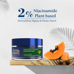 Blue Nectar Under Eye Cream for Dark Circles for Men | Natural Niacinamide Cream from Papaya & Potato | Effective for Wrinkles, Fine Lines & Puffiness (19 Herbs,15gm)