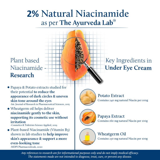 Blue Nectar Under Eye Cream for Dark Circles for Men | Natural Niacinamide Cream from Papaya & Potato | Effective for Wrinkles, Fine Lines & Puffiness (19 Herbs,15gm) Blue Nectar Under Eye Cream for Dark Circles for Men | Natural Niacinamide Cream from Papaya & Potato | Effective for Wrinkles, Fine Lines & Puffiness (19 Herbs,15gm)
