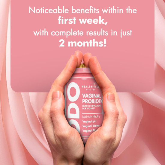 HealthyHey Nutrition ODO Vaginal Probiotics for Women pH Balance with Prebiotics & Lactobacillus Probiotic Blend - Vaginal Health Supplement - PromoteVaginal Odor & Vaginal Flora - 30 Veg Capsules
