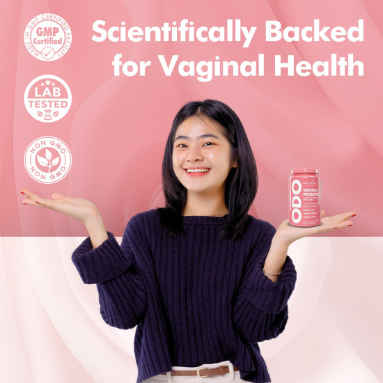 HealthyHey Nutrition ODO Vaginal Probiotics for Women pH Balance with Prebiotics & Lactobacillus Probiotic Blend - Vaginal Health Supplement - PromoteVaginal Odor & Vaginal Flora - 30 Veg Capsules