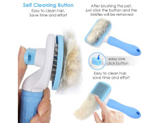 Style Keepers 5-in-1 Pet Grooming Kit for Dogs & Cats – Includes Self Cleaning Brush, Cat Comb, Silicone Bath Scrubber, Flea Comb & Nail Clipper | Grooming Tools for All Hair Types | Dog Brush Kit