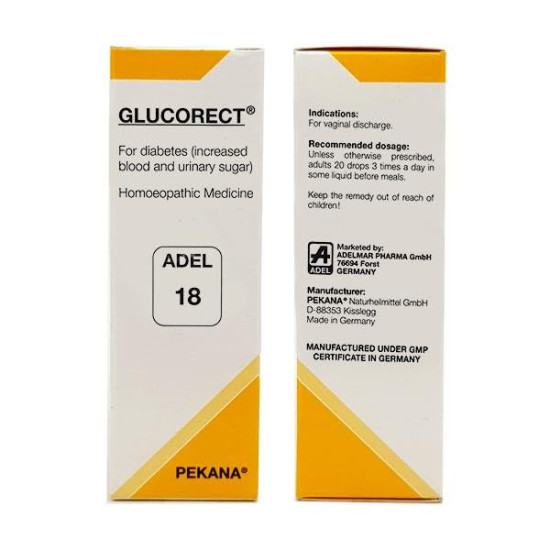 ADEL No. 18 (GLUCORECT) Diabetes Management Drops Pack of 2