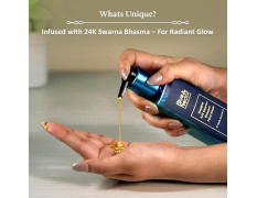 Blue Nectar Gold Swaran Bhasam Face Wash for Glowing Skin | Ayurvedic Gentle Cleanser for Oily & Dry Skin | Daily Face Wash for Women & Men (10 Herbs, 200 ml)