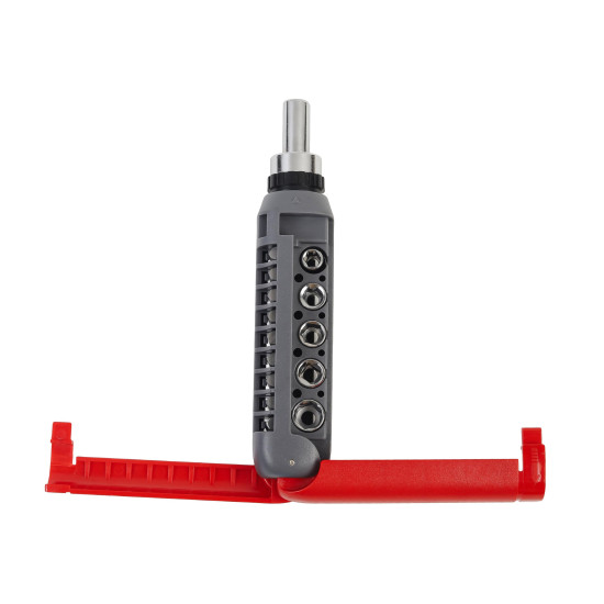 Spartan 14 in 1 Ratchet Screwdriver Set with Built-in Bits | Reliable Tool for Home & Professional Use | Multi-Angle Ratcheting | Hand Tool & Nutdriver Kit | Pack of 1 (Red)