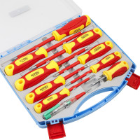 Spartan 10 in1 Insulated Screwdriver Set | Electrician Tools Kit | with Interchangeable Blades for Appliance Repair, DIY Electrical Projects, Electronics Repair (Pack of 1)