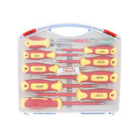 Spartan 10 in1 Insulated Screwdriver Set | Electrician Tools Kit | with Interchangeable Blades for Appliance Repair, DIY Electrical Projects, Electronics Repair (Pack of 1)