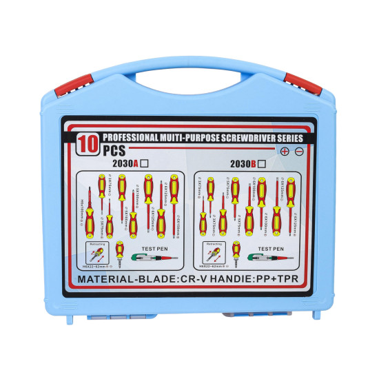 Spartan 10 in1 Insulated Screwdriver Set | Electrician Tools Kit | with Interchangeable Blades for Appliance Repair, DIY Electrical Projects, Electronics Repair (Pack of 1)