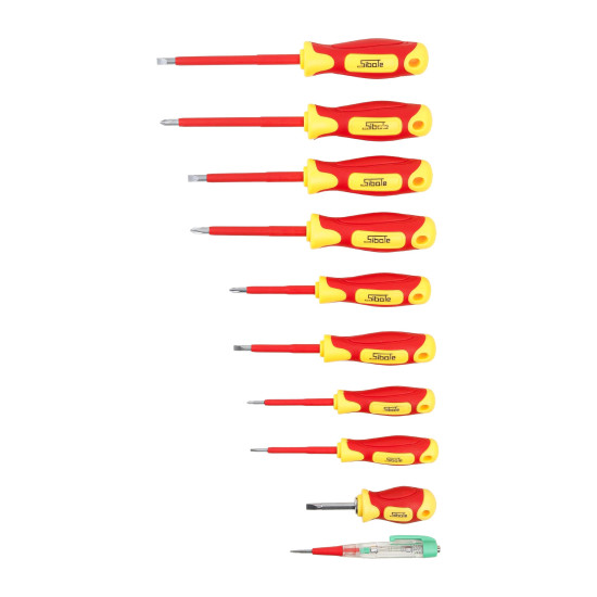 Spartan 10 in1 Insulated Screwdriver Set | Electrician Tools Kit | with Interchangeable Blades for Appliance Repair, DIY Electrical Projects, Electronics Repair (Pack of 1)