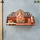 Gift Kya De Wooden Pooja Mandir for Home Wall | Small Temple for Office & Room | Indian Wooden Temple for Table or Shelf | Compact DIY Mandir | 12x9x6 Inch | Classic Design
