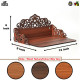 Gift Kya De Wooden Pooja Mandir for Home Wall | Small Temple for Office & Room | Indian Wooden Temple for Table or Shelf | Compact DIY Mandir | 12x9x6 Inch | Classic Design