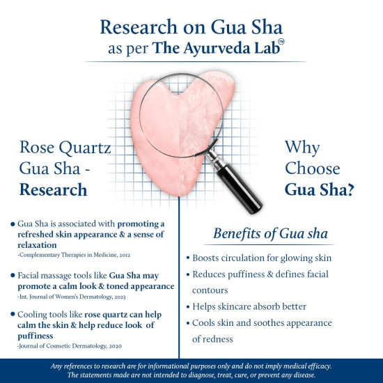 Blue Nectar Rose Quartz Gua Sha for Face with Kumkumadi Oil | Natural Face Massager and Face Serum for Women & Men (30ml, 1 Rose Quartz Gua Sha Stone)