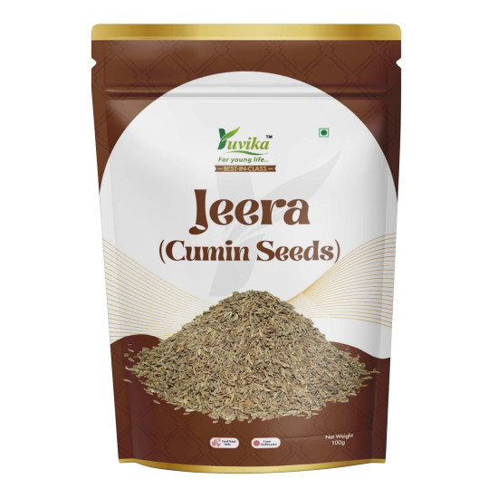 Yuvika Jeera Safed - Cuminum Cyminum - White Cumin Seeds 100 Grams