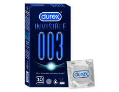Durex Invisible 003 Condoms 10S | Micro Thin Condom for Maximum Sensations