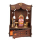 HOMEWEY DECOR Wooden Wall Mounted Pooja Mandir for Home & Office – Handcrafted Temple with Luxurious Finish, Supports Heavy Idols, Decorative Mandir (12.5 x 7 x 8 Inches)