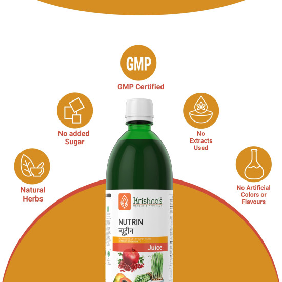 Krishna's Nutrin Juice, Rich Source Of Nutrients, No Artificial Colors or Flavors - 1000 ml (Pack of 1)