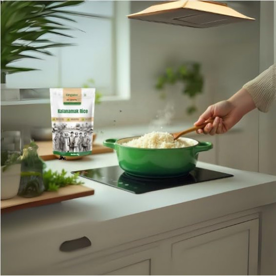 Organo India Gorakhpur Low Glycemic Kala namak Rice Gold (Ancient) | Farm Sourced | Pure Materials | No Chemicals or Added Color | Quality Rice (750 Gram)