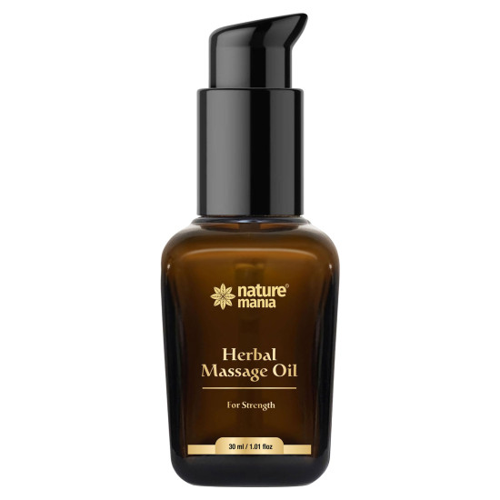 NATURE MANIA Lift-Up Oil for Men | Herbal Body Massage Oil for Men - For Strength, Muscle Relaxation & Active Lifestyle | 30ml