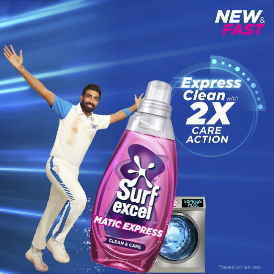 Surf Excel Matic Express Liquid Detergent | Express Clean with 2X Care Action 2ltr pouch