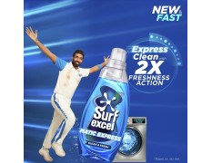Surf Excel Matic Express Liquid Detergent | Express Clean with 2X Freshness Action, 830 ml bottle