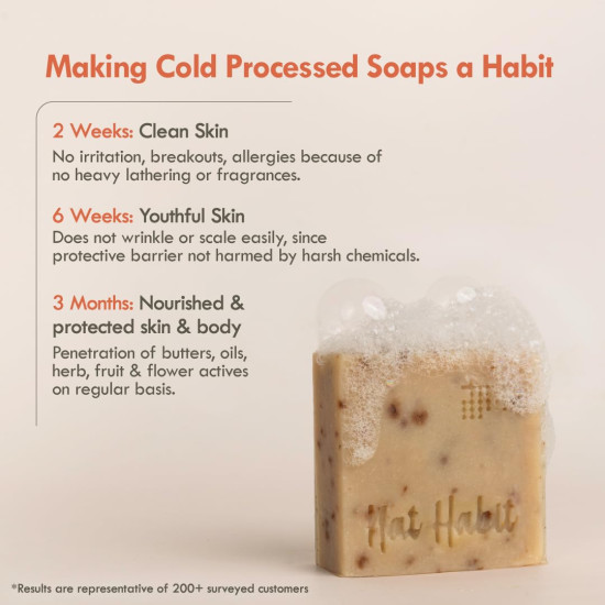 Nat Habit Apricot Exfoliating Bath Soap|Ayurvedic Antiaging Handmade Soap with Vitamin A & E for Moisturization | Scrubs & Exfoliants Clears Dead Cells & Efective on Dry or Sensitive Skin | Pack of 3 X 125g Nat Habit Apricot Exfoliating Bath Soap|Ayurvedic Antiaging Handmade Soap with Vitamin A & E for Moisturization | Scrubs & Exfoliants Clears Dead Cells & Efective on Dry or Sensitive Skin | Pack of 3 X 125g