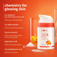 Plum 1% Vitamin C Ultra-Light-Glow Gel Cream with Calendula | Fades Dark Spots, Boosts Glow, Deeply Hydrates | Lightweight, Non-Greasy Face Moisturizer | All Skin Types | for Women and Men | 50g