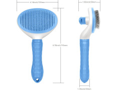 Styllent 4‑in‑1 Pet Grooming Set – Self‑Cleaning Slicker Deshedding Brush + Silicone Bath & Massage Tool + Adjustable Rubber Bath Scrubber + Ergonomic Nail Clippers – for Dogs & Cats