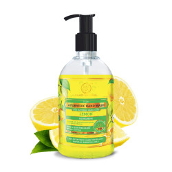 Khadi Natural Lemon Hand Wash | Deep Cleansing & Energizing | Removes Impurities, Refreshes Hands | No Parabens | For all skin types | 300 ml