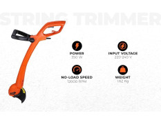 BLACK+DECKER GL350L 350W Corded String Trimmer, 12000 RPM, 23 cm (9