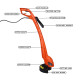 BLACK+DECKER GL350L 350W Corded String Trimmer, 12000 RPM, 23 cm (9