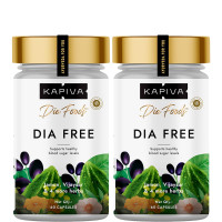 Kapiva Dia Free Capsules | Helps Manage Blood Sugar Levels With Karela, Jamun & Gudmar | 100% Ayurvedic Capsules with Powerful Herbs | 1 Month Pack for Diabetes/Diabetic Care | 60 Capsules (Pack of 2)