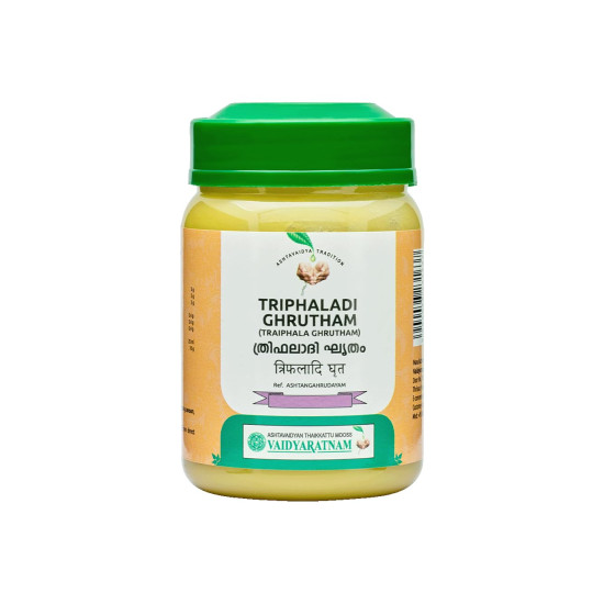 Triphaladi Grutham (Traiphala Ghrutham) | Herbal Ghee for Eye Wellness, Antioxidant Support & Body Rejuvenation | Natural Ayurvedic Formula | Vaidyaratnam 150gm