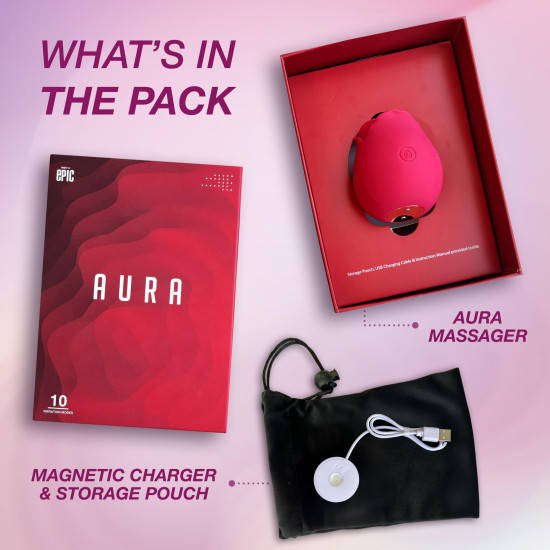 Manforce Epic Aura Massager | 10 Vibration Modes & Manforce Epic Lube | Strawberry | 60ml | Water-based Manforce Epic Aura Massager | 10 Vibration Modes & Manforce Epic Lube | Strawberry | 60ml | Water-based