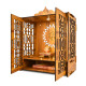 True Flair Temple Mandir for Home with Door | Wooden MDF, Assembly Required | Pooja Unit with Storage Space | LED Light and Wall Mounts | Pooja Mandir for Home Big Size (H-21, L-16.5, B-10 inch)