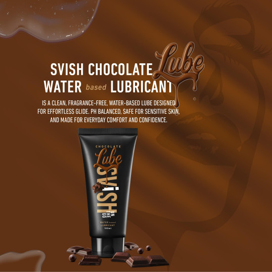 Svish Water Based Edible Chocolate Lubricant – 100ml | Intimate Gel for Smooth & Long-Lasting Comfort | Safe, Non-Sticky & pH Balanced | Ideal for Couples