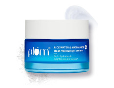 Plum 2% Niacinamide & Rice Water Superlight Gel Cream Winter Moisturizer for Face | 2X Oil-Free Hydration | Brightens, Fades Blemishes | Dermat-Tested | All Skin Types | Women & Men | 100% Vegan | 25 g