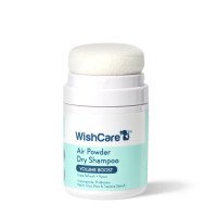 WishCare Air Powder Dry Shampoo for Oily Hair & Scalp - No White Cast & Aerosol - Niacinamide, Probiotics, Kaolin Clay, Rice & Tapioca Starch - Volume Boost, Scalp Refresh & Reset 10gm