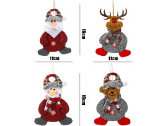4PCS Christmas Decorations - Christmas Decorations Items for Tree with Button Santa, Snowman, Reindeer & Bear, Festive Decor for Holiday Sprucing Up​