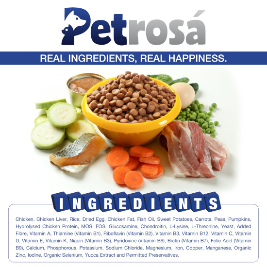 Petrosa Large Breed Adult Dog Food (15 Months & Above), Complete Daily Nutrition with High Protein, DHA & Prebiotics, Supports Joint Health, Digestion & Energy – 1 Kg