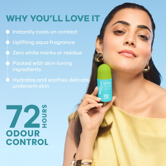 Earth Rhythm 2% HA Aqua Fresh Cooling Underarm Roll On No Aluminium No Paraben - Cooling Deo