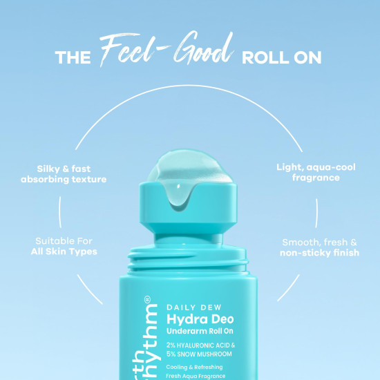 Earth Rhythm 2% HA Aqua Fresh Cooling Underarm Roll On No Aluminium No Paraben - Cooling Deo