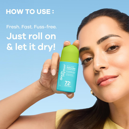Earth Rhythm 2% HA Aqua Fresh Cooling Underarm Roll On No Aluminium No Paraben - Cooling Deo