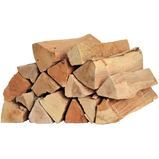 WELL KNOWN Firewood 1kg - for Fireplace, Oven, Campfire, Fire Bowls (Log Length: 25 cm) (larg)