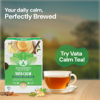Maharishi Ayurveda Organic Certified Vata Calm Herbal Tea | With Liquorice, Ginger, Cardamom & Cinnamon | Supports Nervous System Balance & Calm Energy | 20 Tea Bags (30g)
